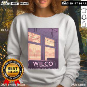 Alt Text: Official Wilco Waxahatchee tour poster for New Orleans, featuring vibrant artwork on a sweatshirt for the May 3, 2025 concert.