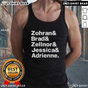 Zohran, Brad, Zellnor, Jessica, and Adrienne wearing stylish tank tops at an official event.
