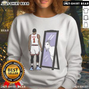 Alt Text: Original Derrick Rose Mirror Goat Sweatshirt featuring bold graphics and comfortable fit for fans and collectors.