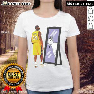 Original Goat Mirror Kobe Bryant Ladies Tee featuring a stylish graphic honoring the basketball legend.