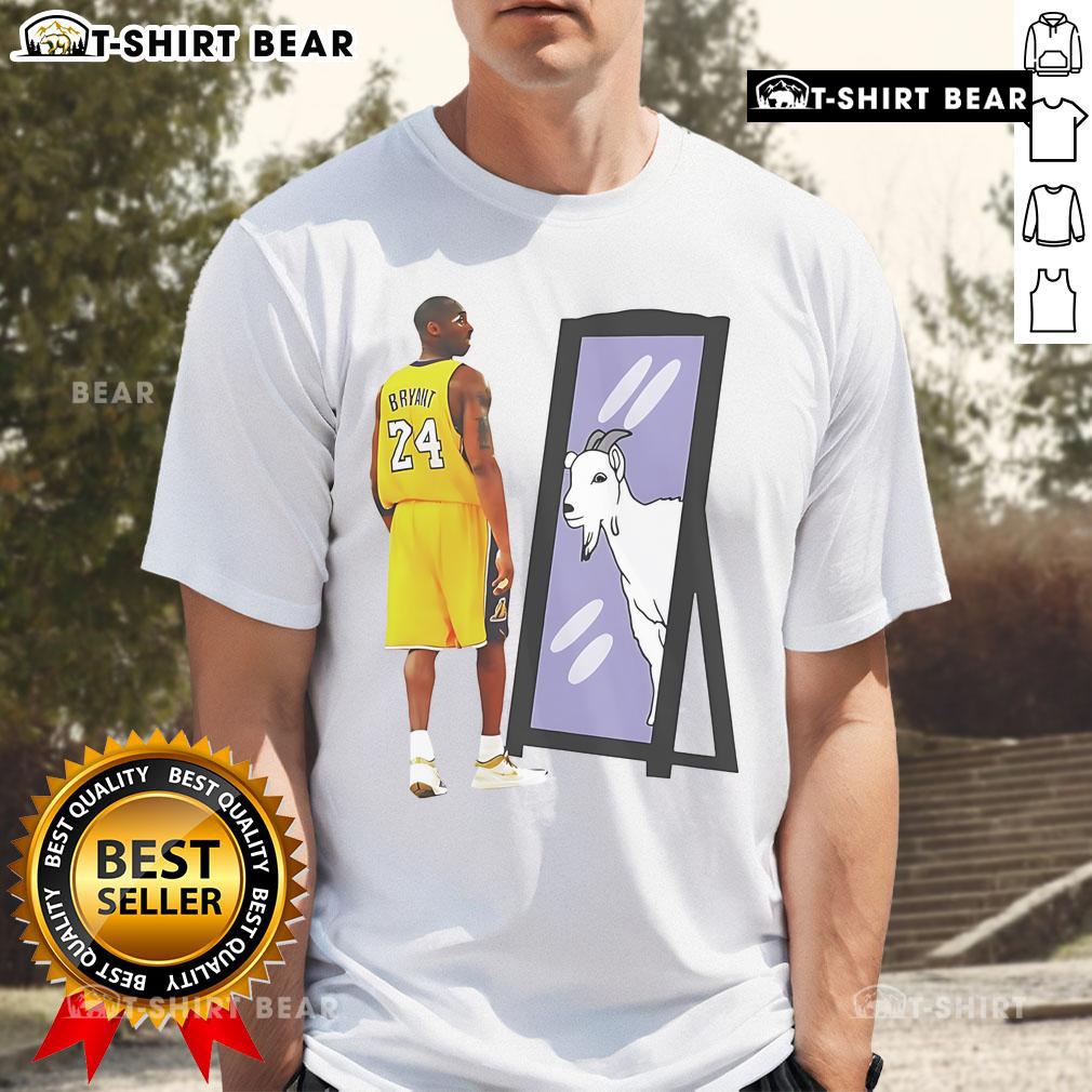 Original Goat Mirror Kobe Bryant T-Shirt featuring iconic design and vibrant colors, perfect for Lakers fans and collectors.