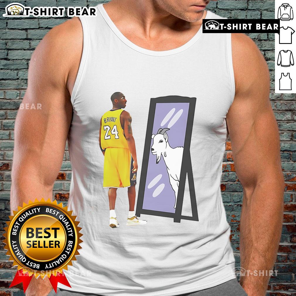 Alt Text: Original Goat Mirror Kobe Bryant Tank Top featuring iconic design and vibrant colors for basketball fans.