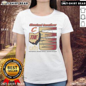 Cleveland Cavaliers ladies tee featuring original design, perfect for fans of the National Basketball Association.