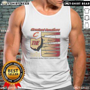Original Cleveland Cavaliers tank top featuring NBA logo, perfect for fans of the Cavs and basketball enthusiasts.