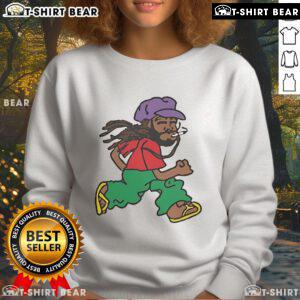 Premium Amine Running Man Sweatshirt in vibrant colors, perfect for activewear and casual outfits.
