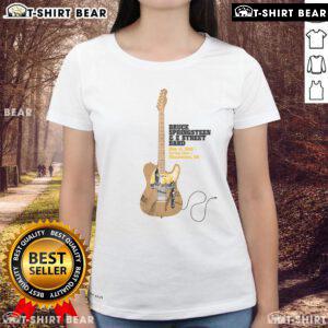 Alt Text: Premium Bruce Springsteen E Street Band on tour May 14, 2025, in Manchester, UK, featuring a stylish guitar rock ladies tee.