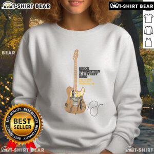 Alt Text: Premium Bruce Springsteen E Street Band sweatshirt featuring guitar design, perfect for fans on tour in Manchester, UK.