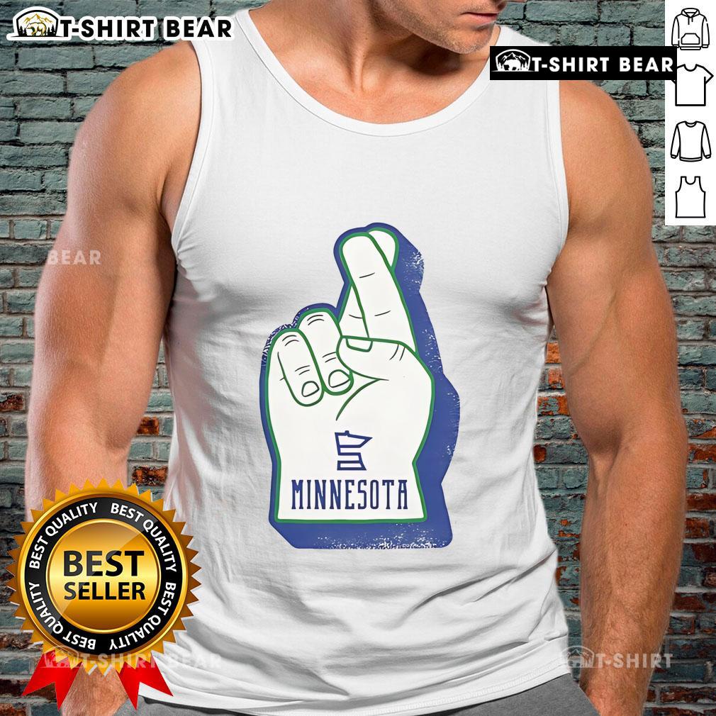 Premium Foam Finger Minnesota Tank Top featuring vibrant team colors for ultimate fan style and comfort.