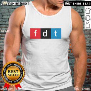 Premium Foxtrot Delta Tango protest pun tank top design featuring bold graphics and humorous text in vibrant colors.