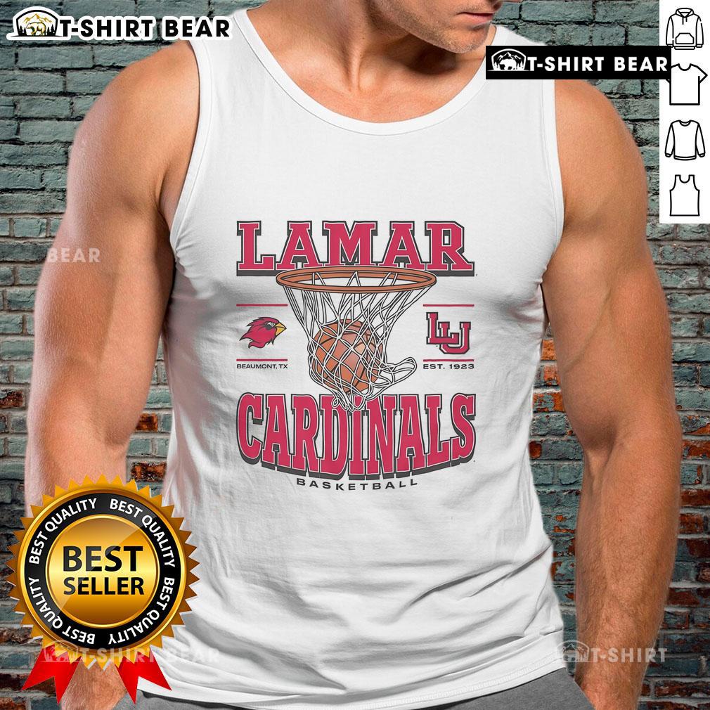Alt Text: Premium Lamar Cardinals Game Time Tank Top featuring vibrant team colors and a stylish design for fans.