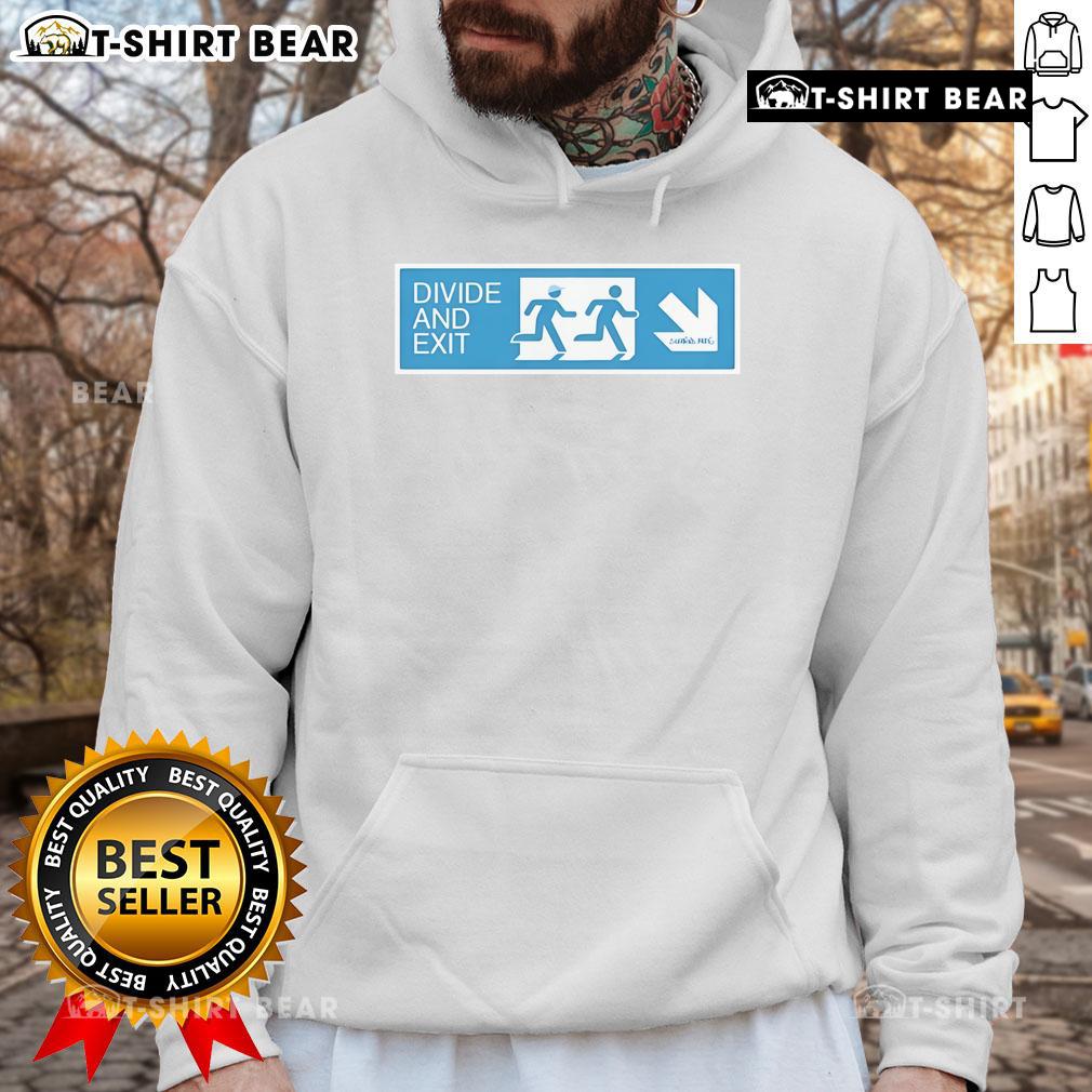Premium Sleaford Mods Divide and Exit Sign Hoodie featuring bold graphics and a comfortable fit for fans.
