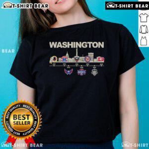Premium Washington D.C. Sports History City of Champions Ladies Tee showcasing team pride and local heritage.