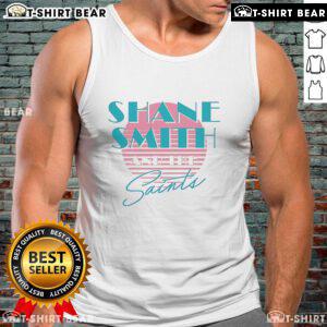 Pretty Shane Smith and The Saints synthwave tank top featuring vibrant colors and a retro design, perfect for music fans.