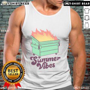 Pretty Summer Vibes Dumpster Fire Tank Top featuring a vibrant design perfect for sunny days and casual outings.