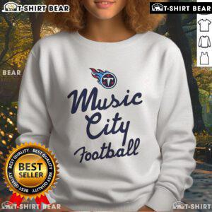 Pretty Tennessee Titans NFL Music City football sweatshirt in blue, perfect for game day and fan apparel.