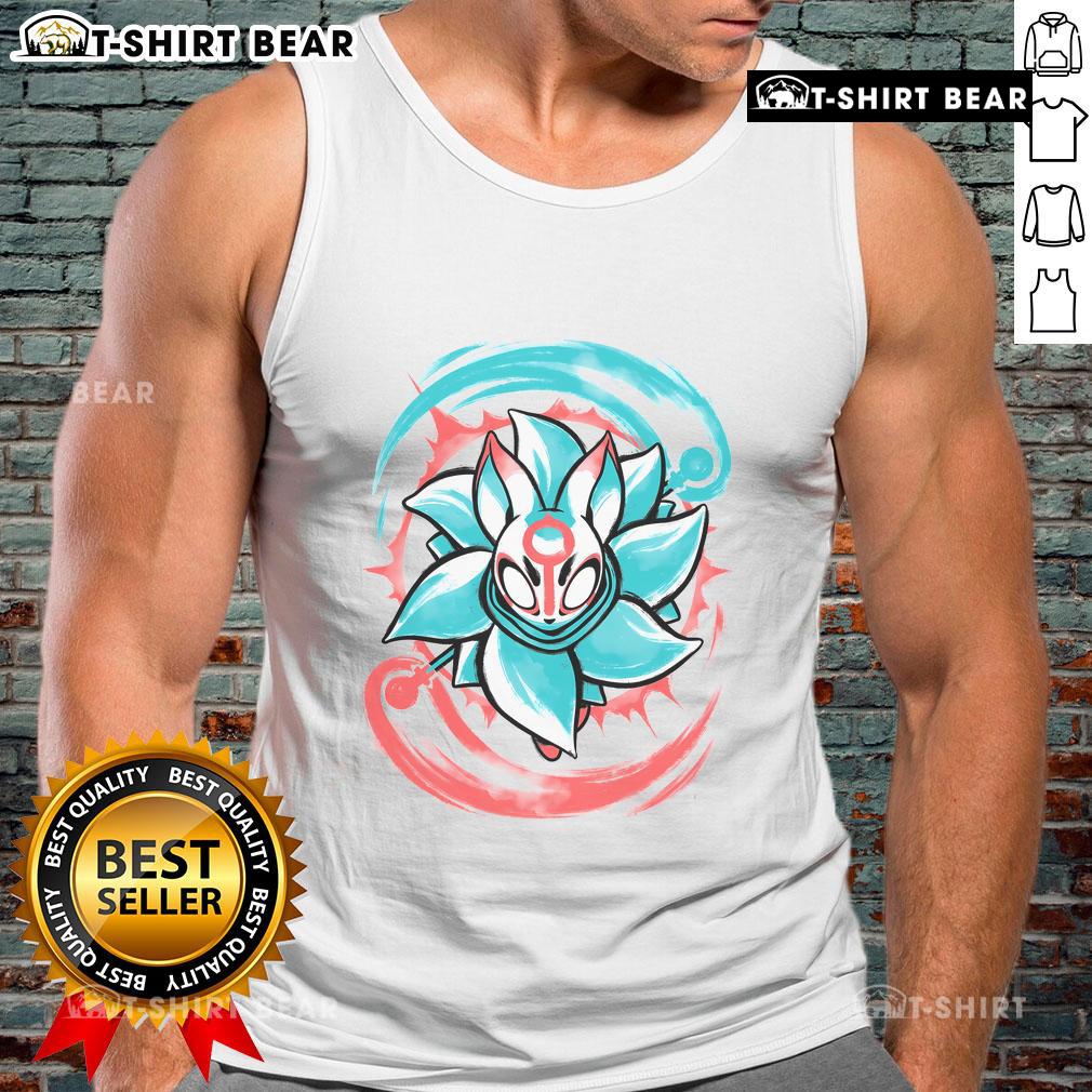 Pretty The Teal Lotus Blooms Tank Top featuring vibrant lotus flower designs on a stylish teal background.