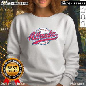 Pretty vintage Atlanta baseball sweatshirt featuring classic design and vibrant colors, perfect for fans and collectors.