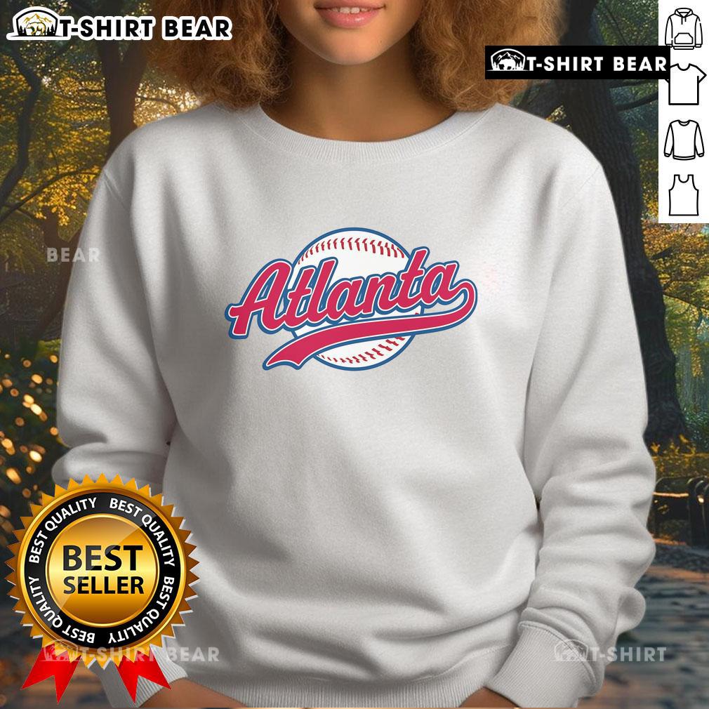 Pretty vintage Atlanta baseball sweatshirt featuring classic design and vibrant colors, perfect for fans and collectors.