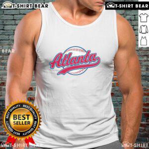 Pretty vintage Atlanta baseball tank top featuring a retro design in soft fabric, perfect for summer outings and sports fans.