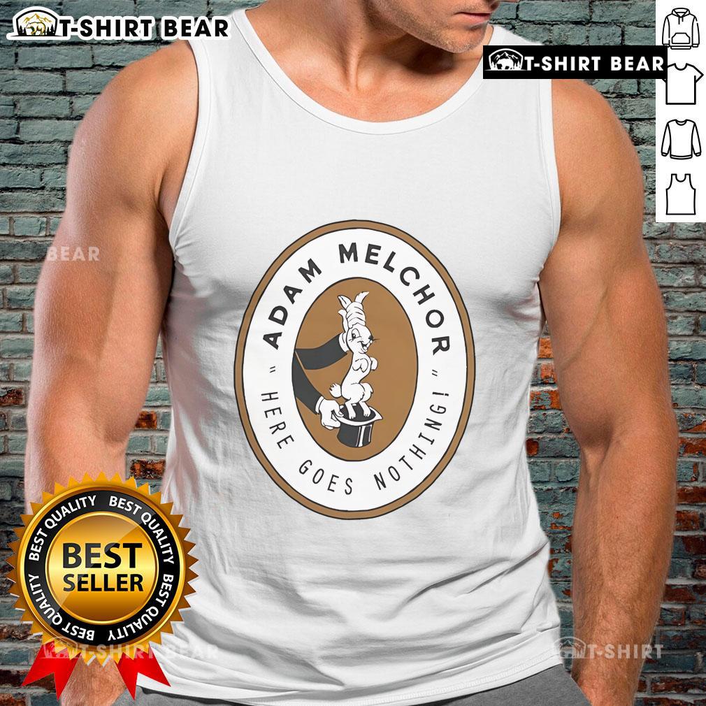 Top Adam Melchor Here Goes Nothing bunny tank top featuring a playful bunny design, perfect for casual summer wear.