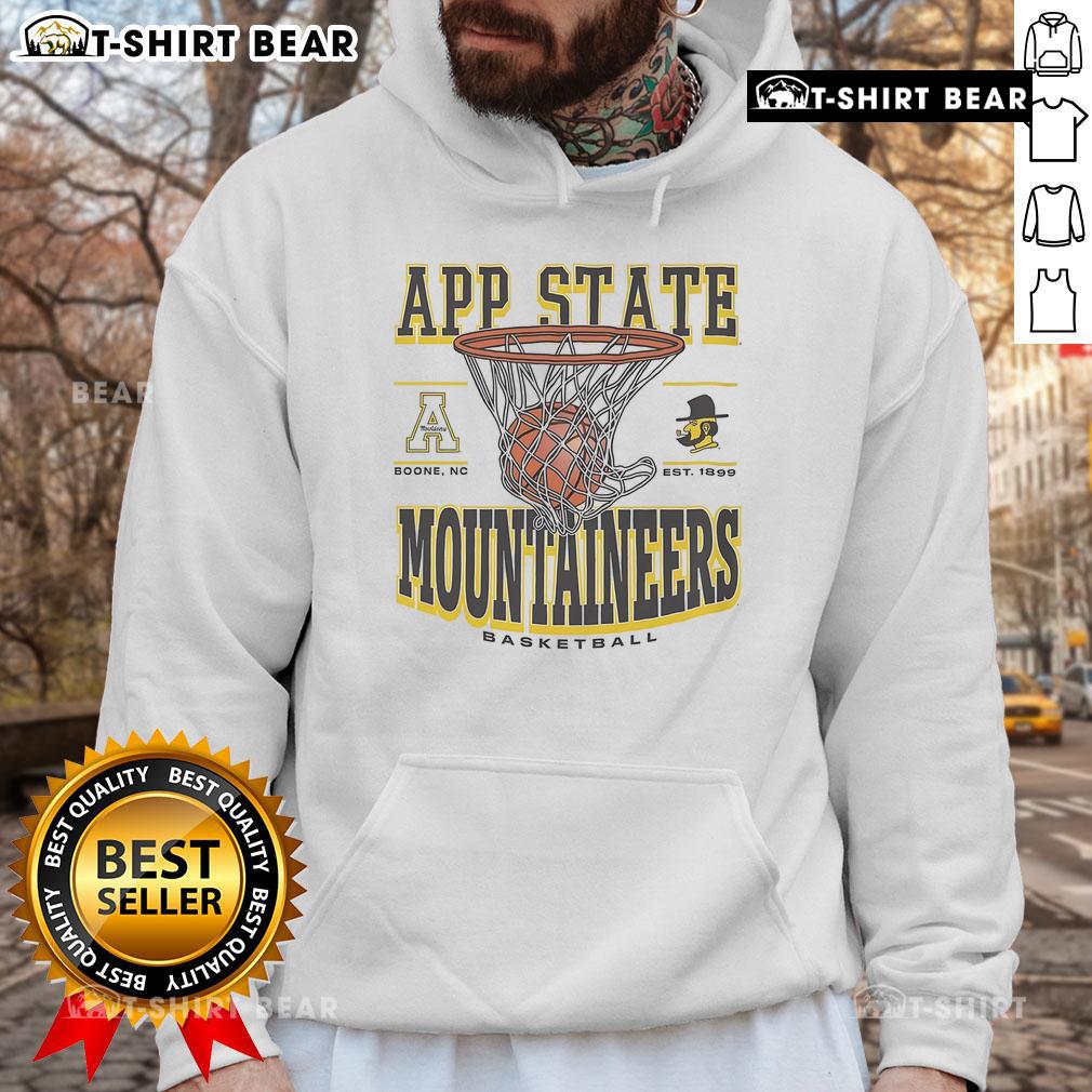 Top Appalachian State Mountaineers Game Time Hoodie in black, featuring team logo and comfortable fabric for fans.