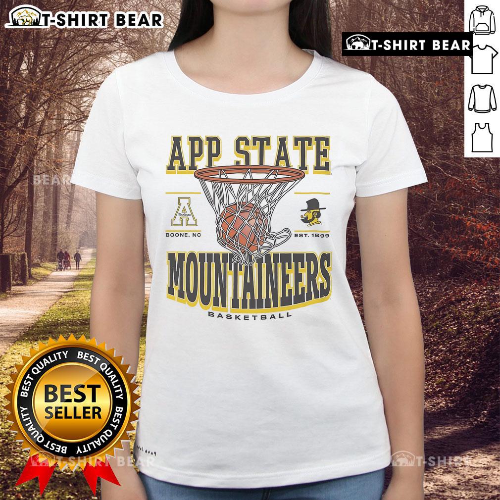 Top Appalachian State Mountaineers Game Time ladies tee featuring team colors and logo, perfect for game day style.