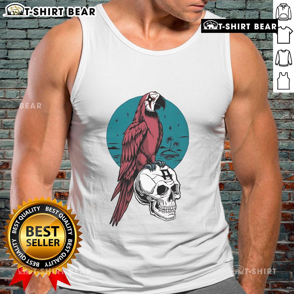 Stylish Top Avatar Parrot Skull Tank Top featuring vibrant colors and a unique design, perfect for casual summer wear.