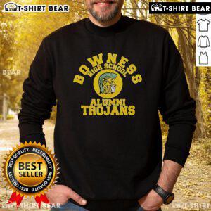 Top Bowness High School Alumni Trojans sweatshirt featuring school colors and logo, perfect for proud graduates.