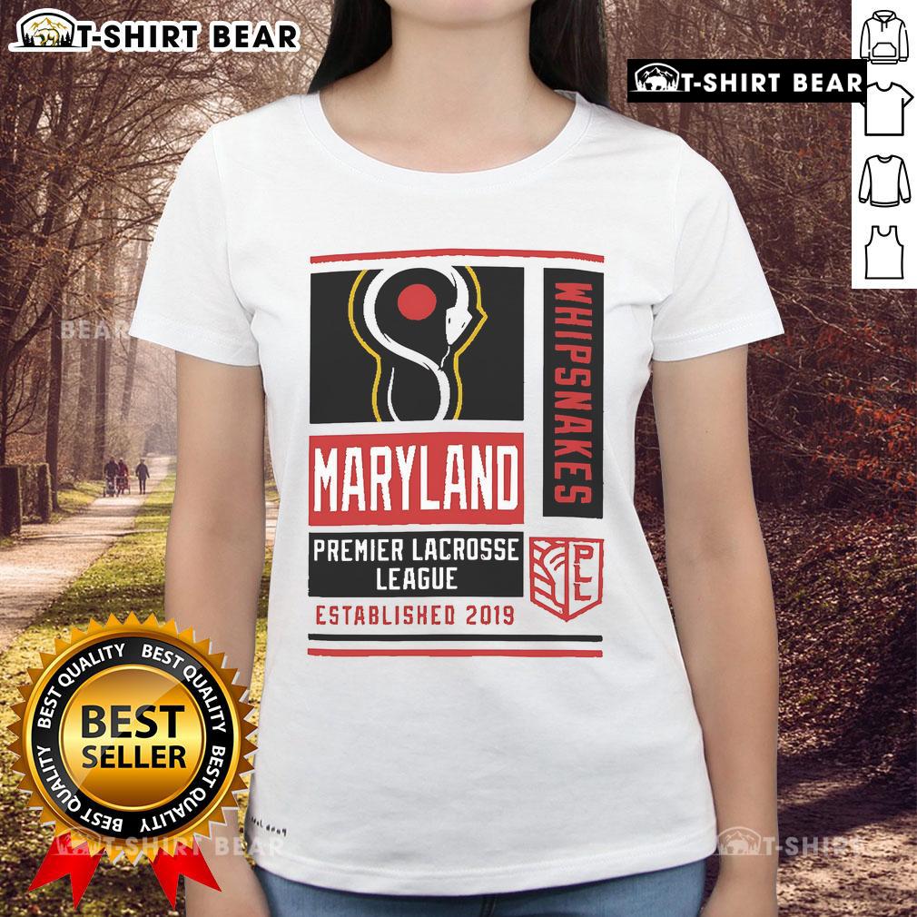 Alt Text: Top Champion Men's Maryland Whipsnakes Red Athletic Tee for ladies, perfect for sports and casual wear.