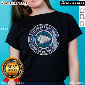 Top Chiefs United States Navy Military Appreciation Night ladies tee featuring navy logo and patriotic design.