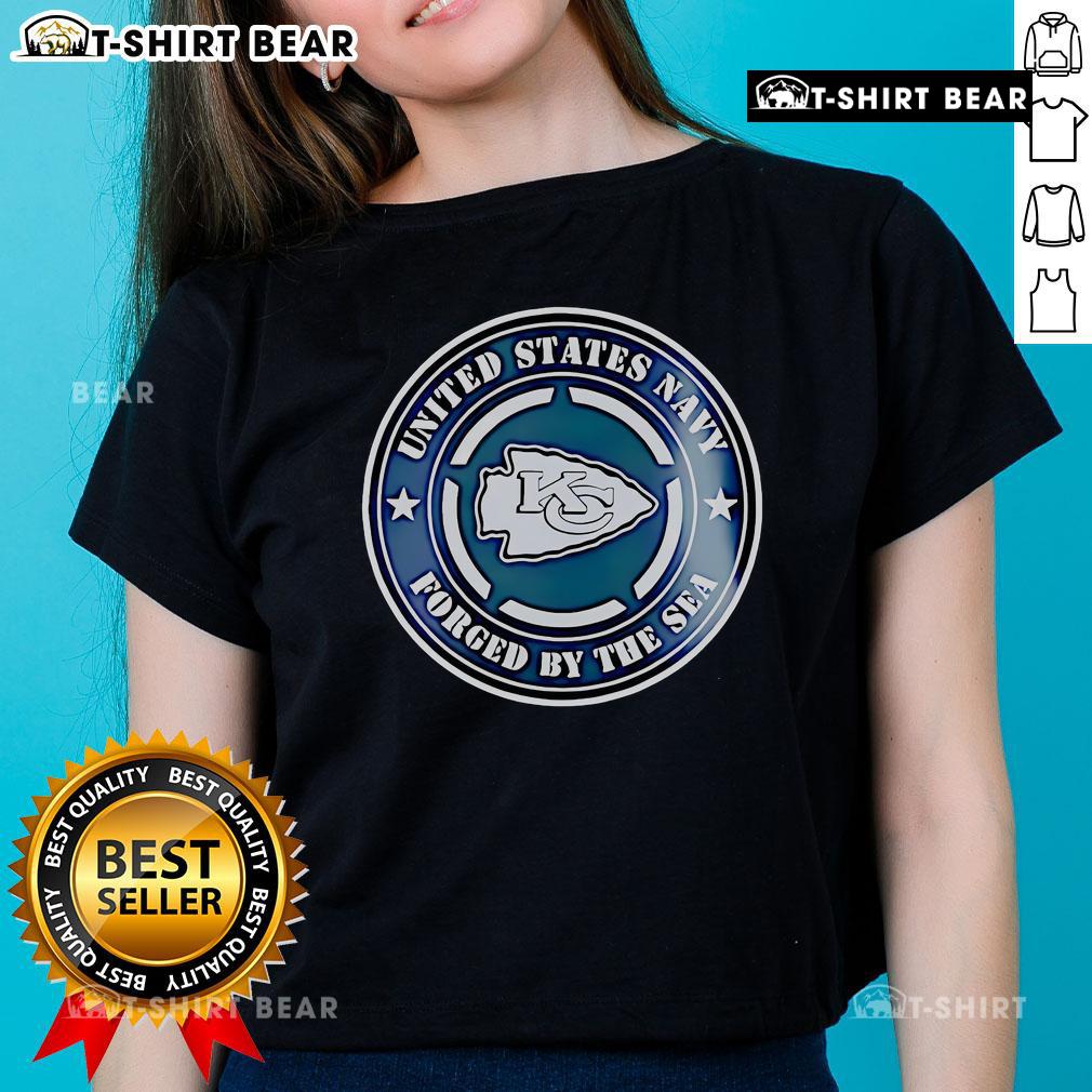 Top Chiefs United States Navy Military Appreciation Night ladies tee featuring navy logo and patriotic design.