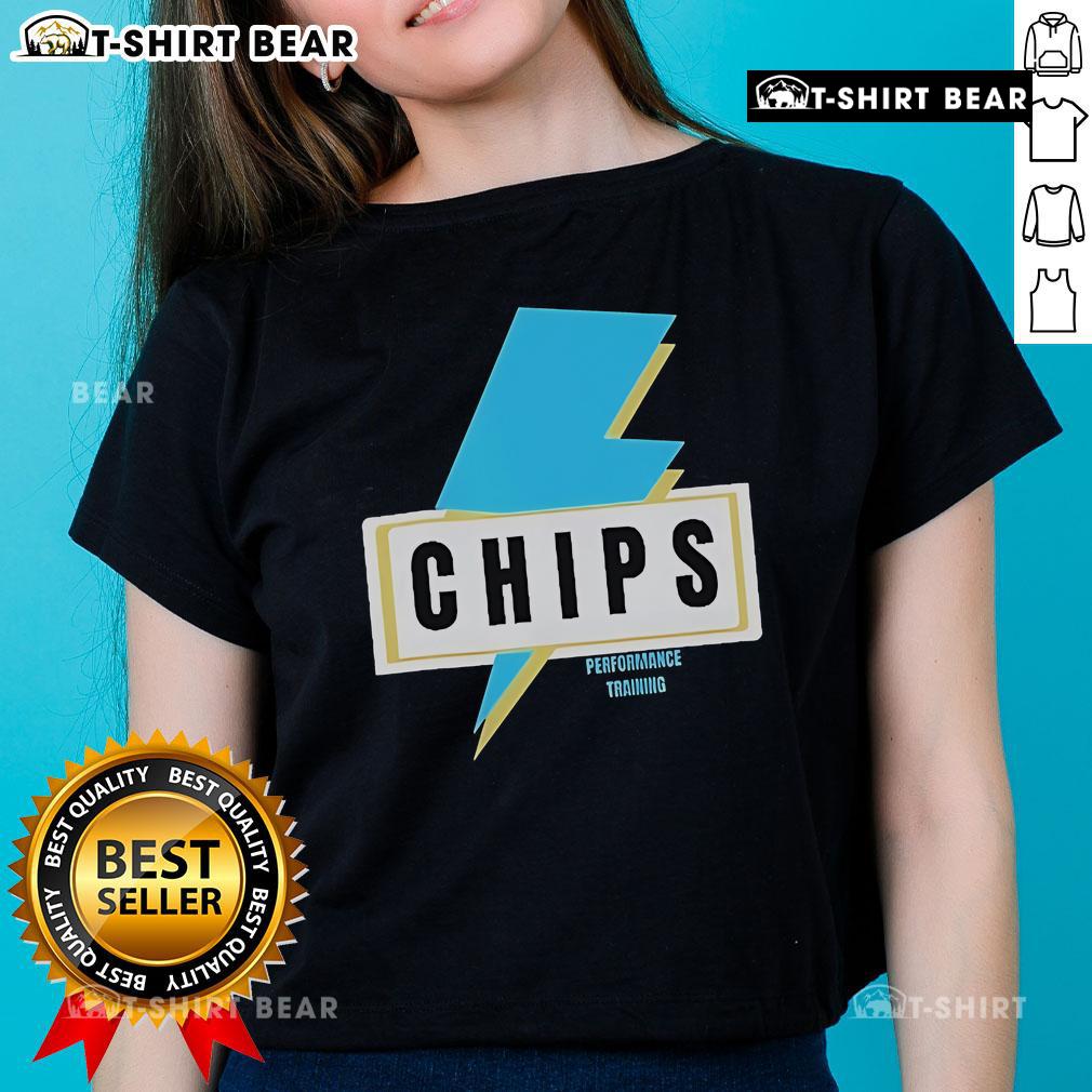 Top Chips Performance Training Lightning Ladies Tee in vibrant colors, perfect for workouts and stylish athletic wear.