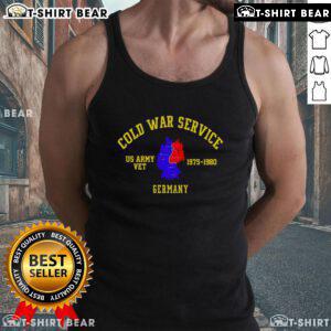 US Army veteran tank top from 1975-1980, celebrating Cold War service in Germany with patriotic design.