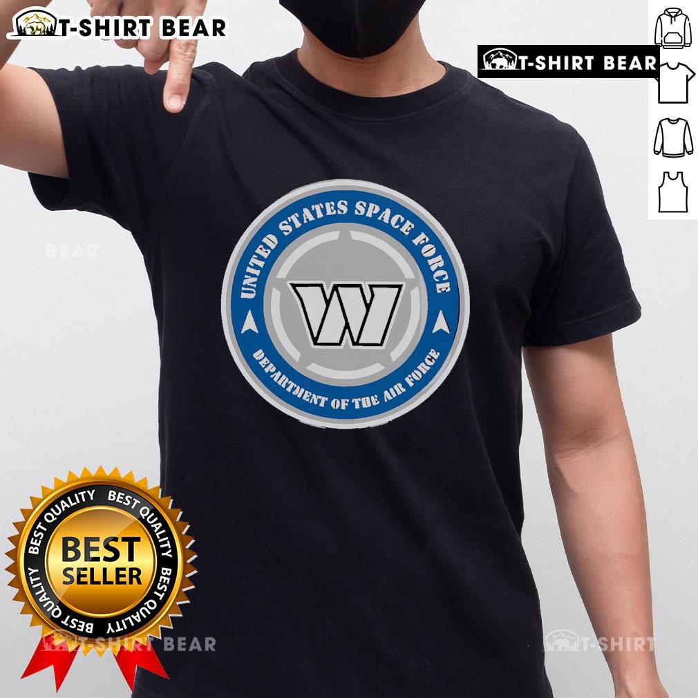 Top Commanders United States Space Force Military Appreciation Night T-Shirt featuring official logos and patriotic design.