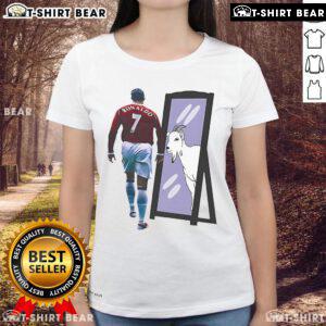Top Cristiano Ronaldo mirror GOAT ladies tee featuring a stylish design for soccer fans and fashion lovers.