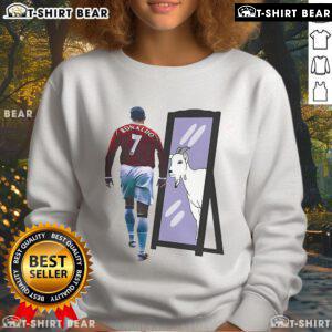 Alt Text: Stylish Top Cristiano Ronaldo Mirror Goat Sweatshirt featuring iconic design for soccer fans and trendsetters.