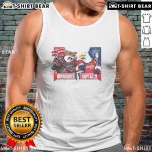 Alt Text: Dallas Stars vs Carolina Hurricanes 2025 Eastern Conference Semi-Finals mascot tank top design