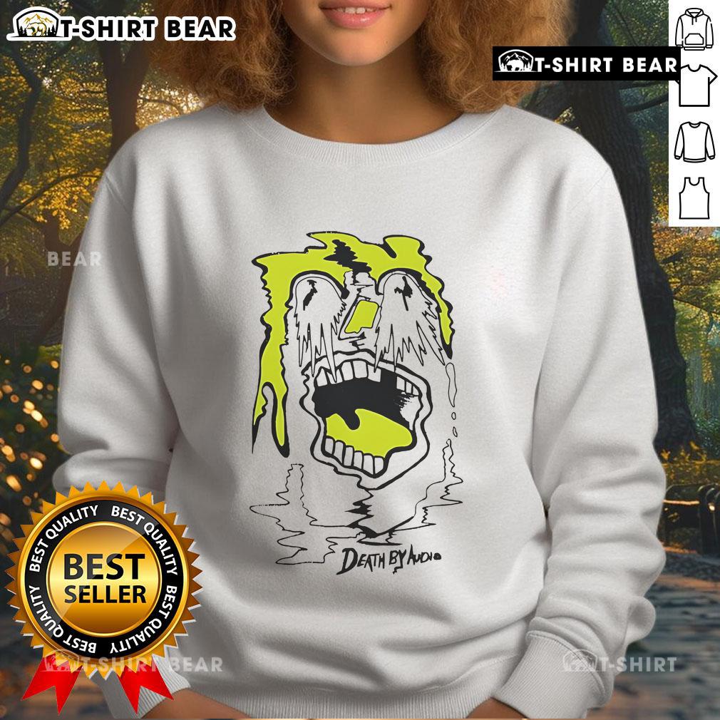 Top Death By Audio Acid Tears Sweatshirt in vibrant colors, showcasing a stylish design for music lovers and streetwear enthusiasts.