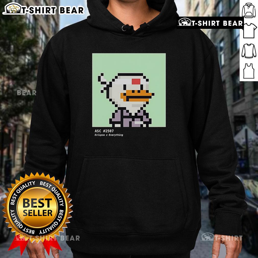 Alt Text: Top Duck ASC 2507 Eclipse X Everything Pixel Hoodie featuring a stylish design and vibrant colors for casual wear.