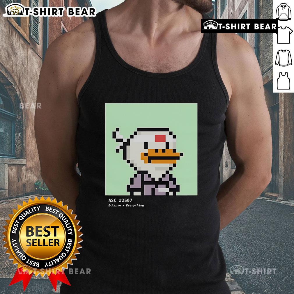 Alt Text: Top Duck ASC 2507 Eclipse X Everything Pixel Tank Top featuring vibrant graphic design and comfortable fit.