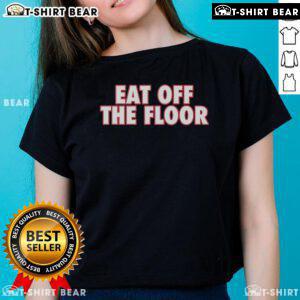Top Eat Off The Floor UGA Ladies Tee featuring vibrant design and comfortable fit for University of Georgia fans.