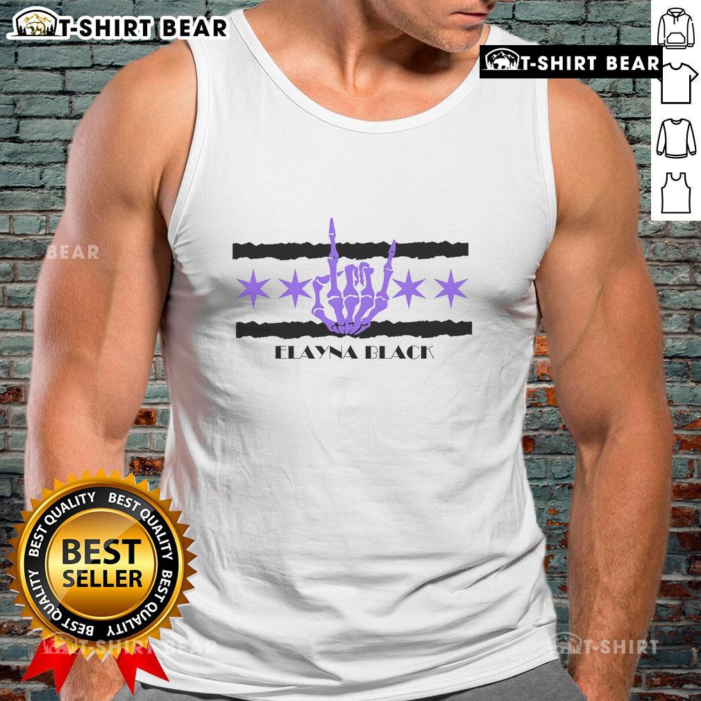 Top Elayna Black Skeleton Tank Top featuring a stylish skeleton graphic, perfect for Halloween or casual wear.