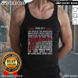 Top Ezekiel 25:17 tank top featuring the quote 'The Path of the Righteous Man' for stylish, faith-inspired apparel.