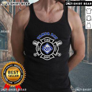 Top Fire Dept Tampa Bay Rays baseball tank top featuring vibrant team colors and logo, perfect for fans and summer wear.