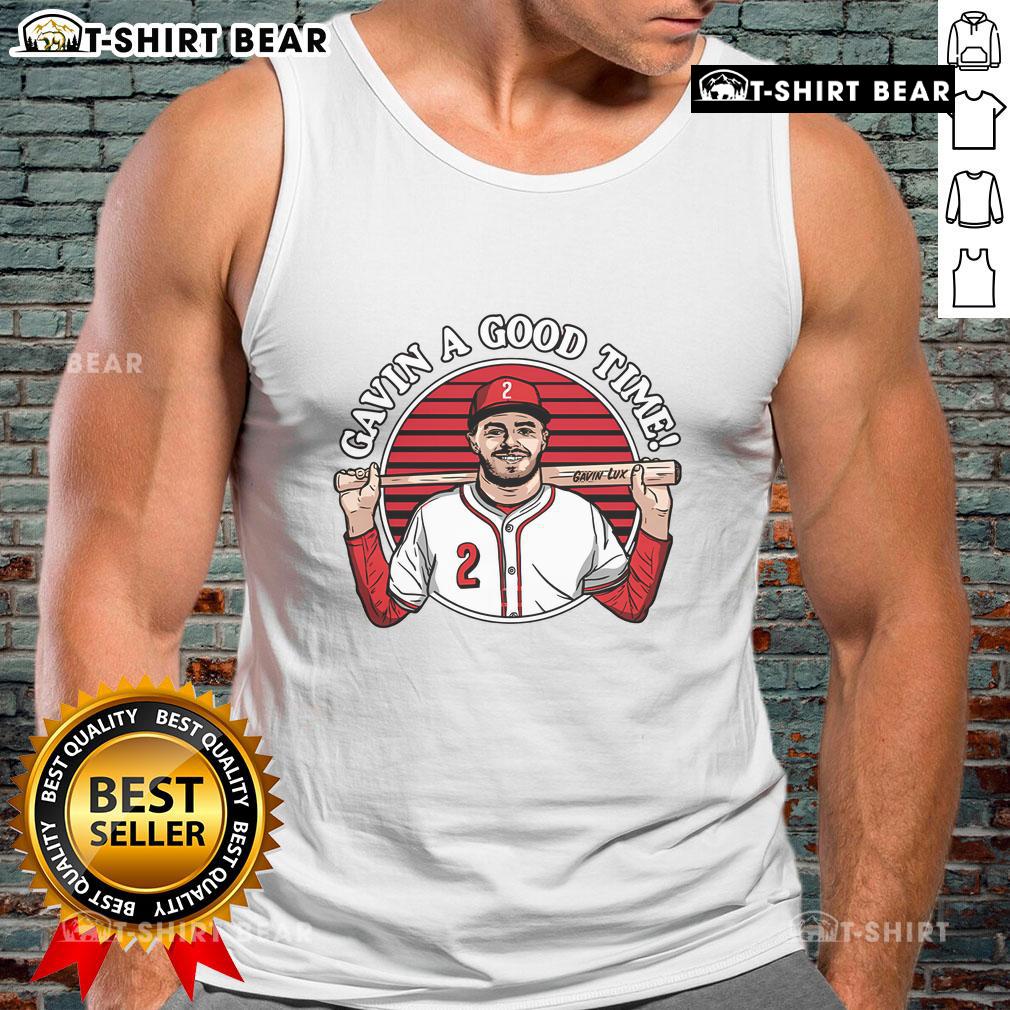 Top Gavin A Good Time Gavin Lux tank top featuring vibrant colors and stylish design for casual summer wear.