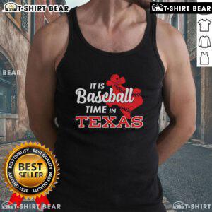 Top Its Baseball Time in Texas tank top featuring a stylish design perfect for baseball fans in Texas.