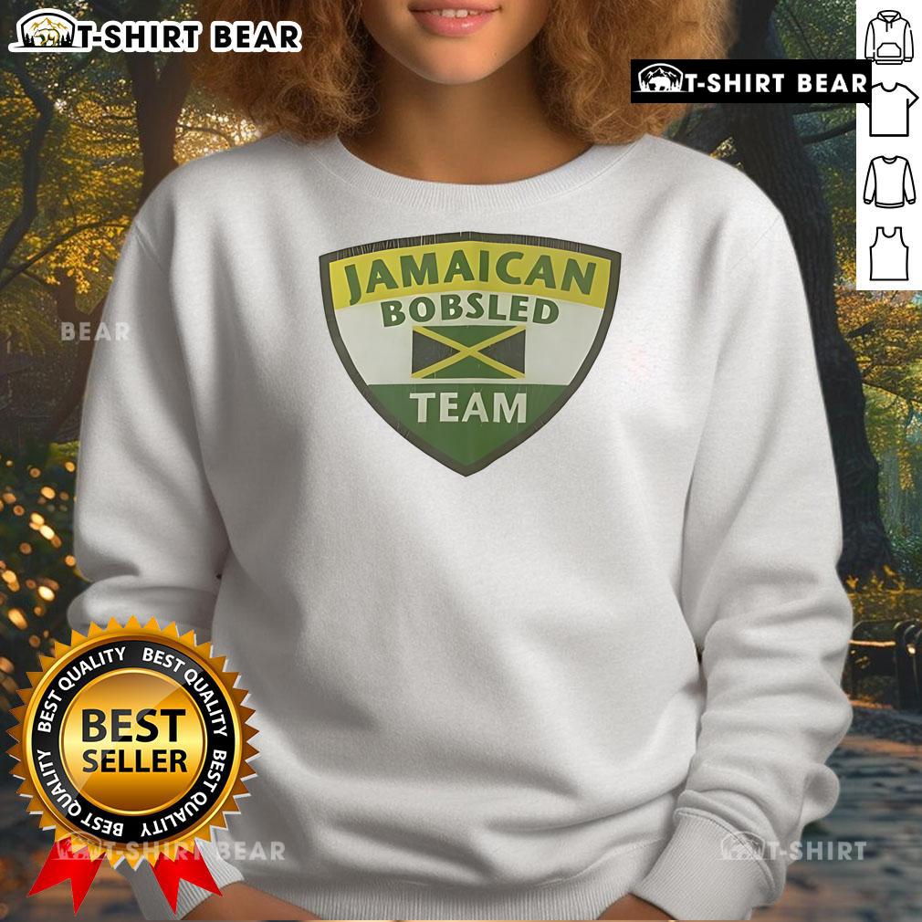 Top Jamaican Bobsled Team logo sweatshirt featuring vibrant colors and bold design, perfect for fans and athletes.