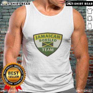 Top Jamaican Bobsled Team logo tank top featuring vibrant colors and a sporty design for fans of winter sports.