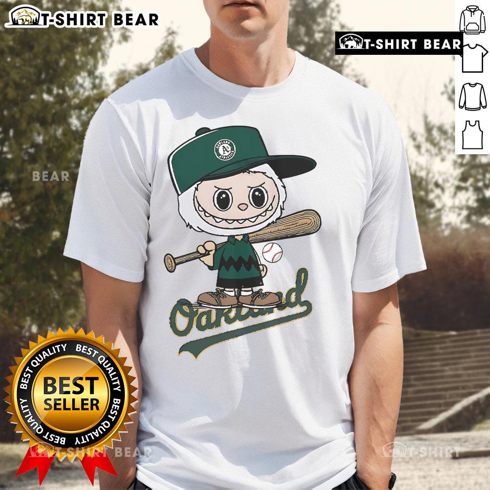 Top Labubu Charlie Brown Oakland Athletics T-Shirt featuring vibrant design and classic team colors, perfect for fans.