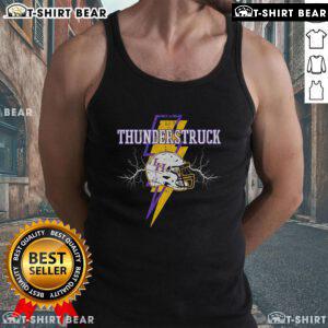 Top Liberty Hill Panthers Thunderstruck 3 helmet tank top featuring team colors and logo for sports fans.